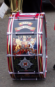 Irish Guards Band bass drum
